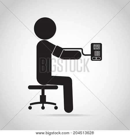 Blood pressure check icon medical sign vector illustration