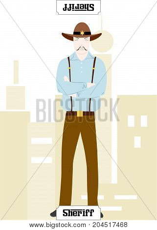 the illustration - card for mafia - the Commissar.
