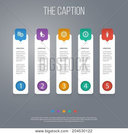 Icon Roulette Set Of Dollar, Disk, Chipper And Other Vector Objects