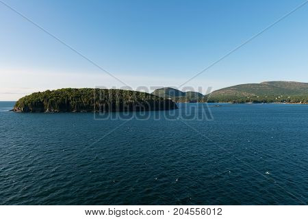 Islands in Frenchman Bay near Bar Harbor Maine