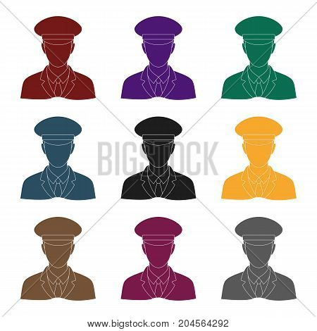 Postman.Mail and postman single icon in black style vector symbol stock illustration .