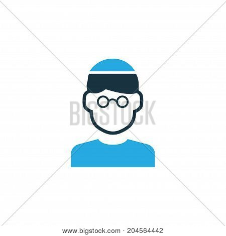 Premium Quality Isolated Male Element In Trendy Style.  Mullah Colorful Icon Symbol.