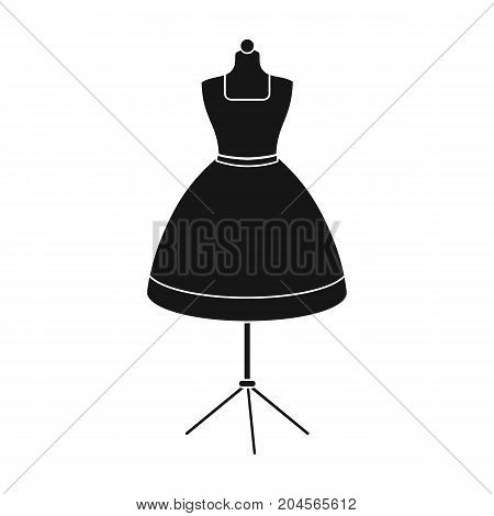 Equipment, mannequin for sewing women's clothing. Sewing and equipment single icon in black style vector symbol stock illustration .