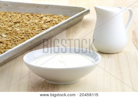 Свежие из печи здоровых Гранола
