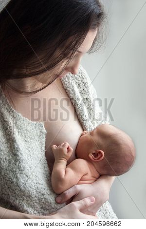 Breast-feeding. Mom And Baby