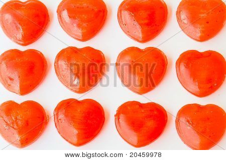 Rood hart snoep