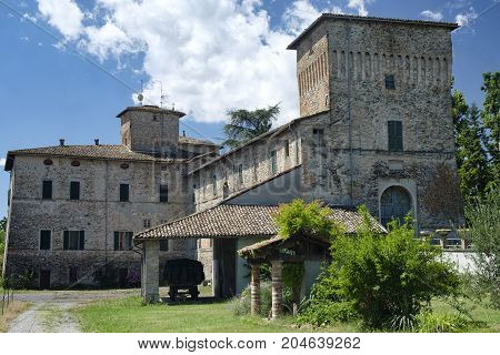 Rural castle near Panocchia (Parma Emilia-Romagna Italy) at summer