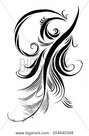 Calligraphy ink drawing retro delicate pattern pen