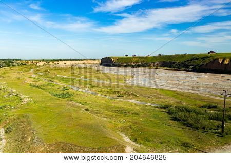 The Aksu River in Kazakhstan in the spring .