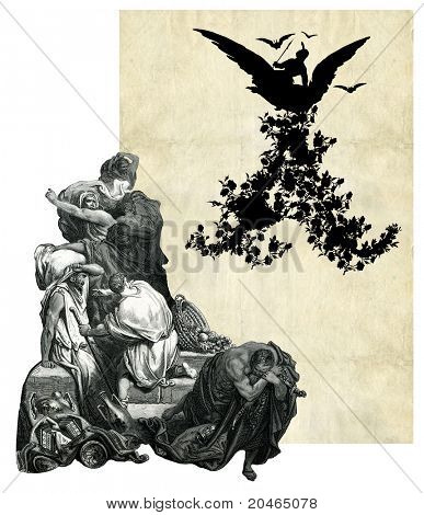 Victorian alkukirjain A pöllö ja pelottaa ihmisiä.