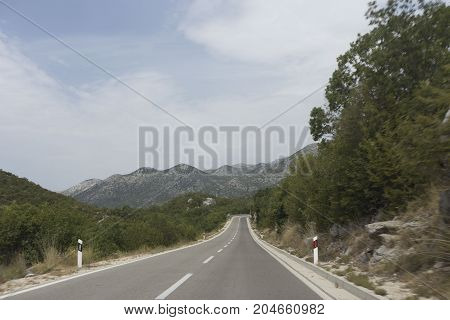 View Of Road To Biokovo Mountain