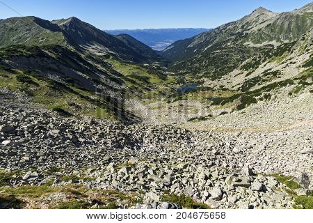 Amazing panorama from Mozgovitsa pass,  Pirin Mountain, Bulgaria
