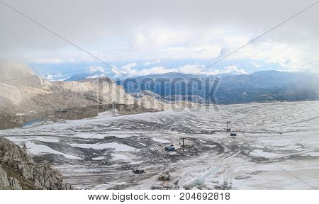 Landscape of Ski in winter at Obertauern resort Salzburg area Austria