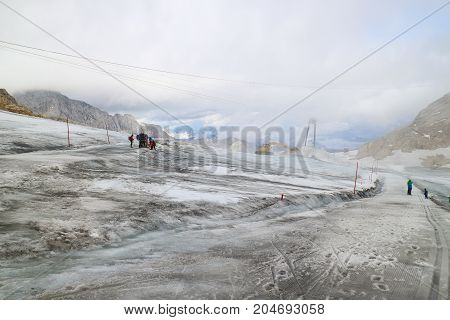 Landscape of Ski in winter at Obertauern resort Salzburg area Austria