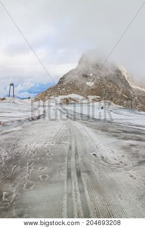 Landscape of Ski in winter at Obertauern resort Salzburg area Austria