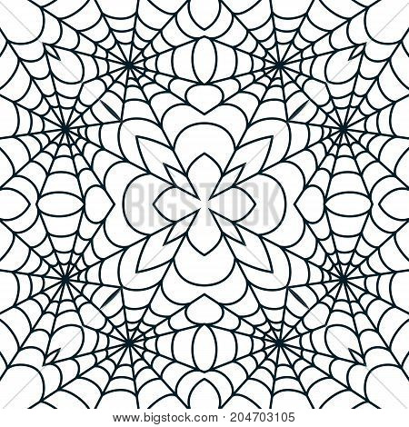 Seamless Pattern Of Spider Webs