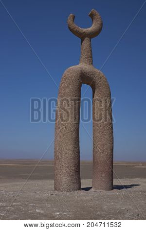 Arica, Chile - August 21, 2017: Sculptures known as 