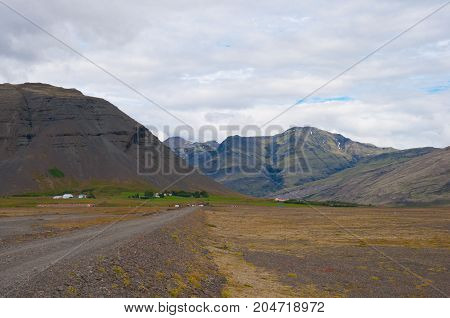 Road In The Landscape In East Iceland