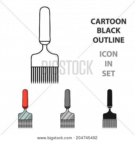 Uncapping fork icon in cartoon style isolated on white background. Apairy symbol vector illustration