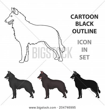 The dark Belgian wolf. Belgium single icon in cartoon style vector symbol stock web illustration.