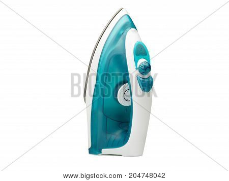 Modern electric iron isolated on the white background.