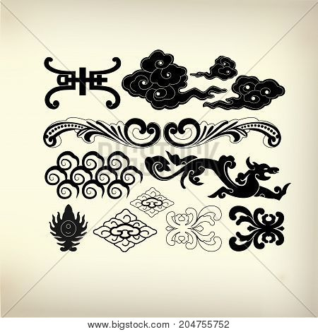 vector of conceptual decoration in classic style