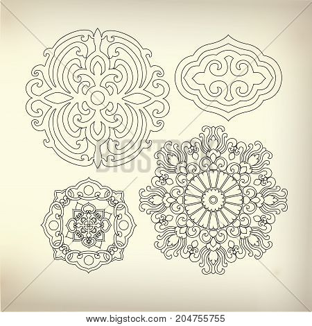 vector of conceptual decoration in classic style