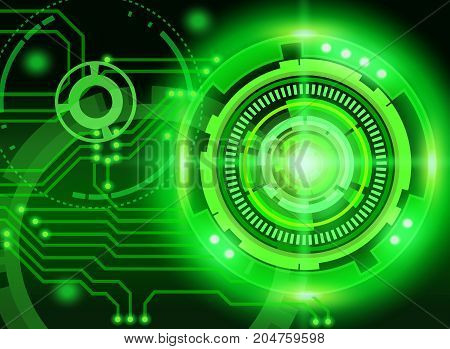 Mechanical abstract background on green background.illustration design.