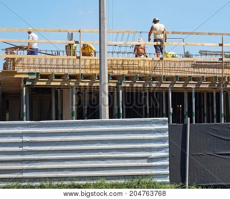 Construction of a new building in the city