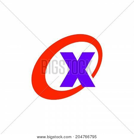 x letter in circle logo design, alphabet logo design