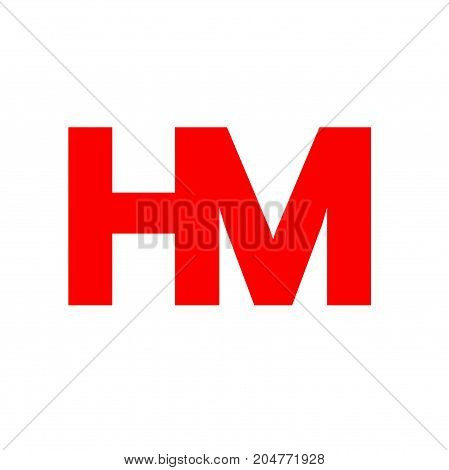 hm letter logo design, abstract letter logo design