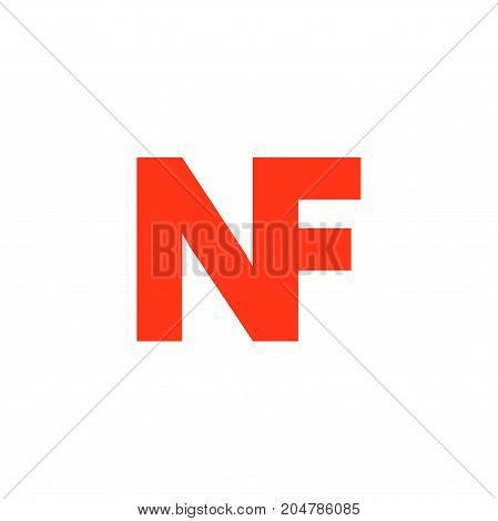 nf initial logo design, letter initial logo design