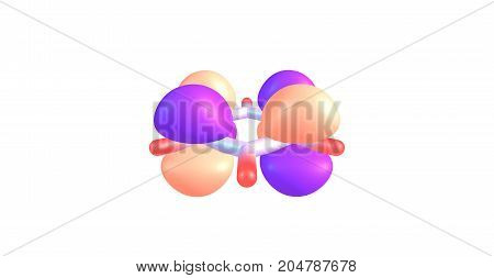 Lowest Unoccupied Molecular Orbital Or Lumo Of A Benzene Molecule. 3d Illustration