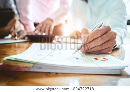 Business Meetings With Government And Private Borrowers With Co-workers And A Tax Advisor To Assign