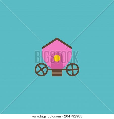 Flat Icon Brougham Element. Vector Illustration Of Flat Icon Chariot Isolated On Clean Background