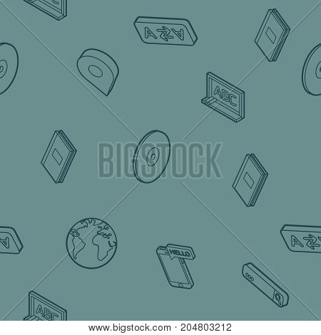 Languages outline isometric pattern. Set of modern linear icons on the topic of learning a foreign language. Vector logos for schools, colleges and universities.