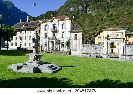 The Old Village Of Cevio On Maggia Valley