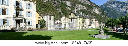The Old Village Of Cevio On Maggia Valley