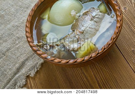 Fish Soup With Whitefish. Close Up