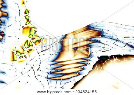 Microcrystals Of Magnesiumsulfat Heptahydrat In Polarized Light