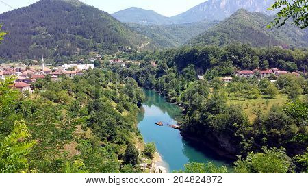 Jablanica and river Neretva, Bosnia and Herzegovina