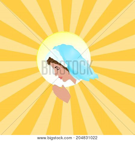 Immaculate Heart Of Mary Vector Black And White Our Lady