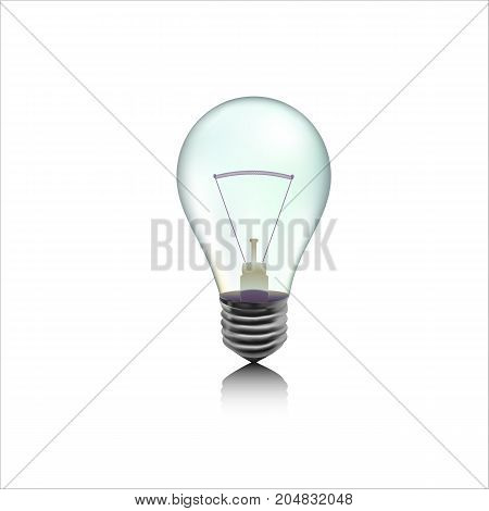 Detail illustration of incandescent gray lamp or bulb