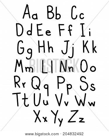Hand Drawn Fonts. Handwritten Alphabe Style Modern Calligraphy