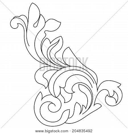 Vintage ornament, baroque ornament, scroll ornament, engraving ornament, border ornament, floral ornament, retro pattern, antique pattern, style acanthus pattern, foliage pattern, swirl pattern decorative pattern, filigree pattern. vector