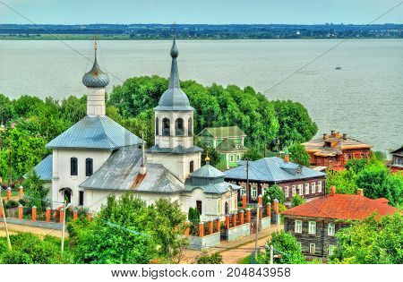Church of St. Nicholas with Lake Nero in Rostov Veliky, the Golden Ring of Russia