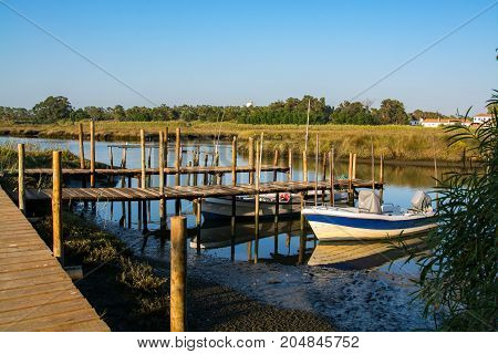 view of the river sado estuary in Comporta Alentejo Portugal