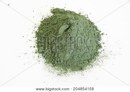 Green Pigment Isolated Over White