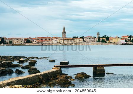 Sea. Sea coast. Sea view. The stony coast of the Adriatic Sea