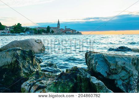 Sea Coast. Sea View. The Stony Coast Of The Adriatic Sea